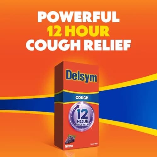 Delsym 12 Hour Cough Medicine for Adults | Powerful Relief with Extended-Release Dextromethorphan, Grape Flavor, 3 Fl Oz thumbnail 8