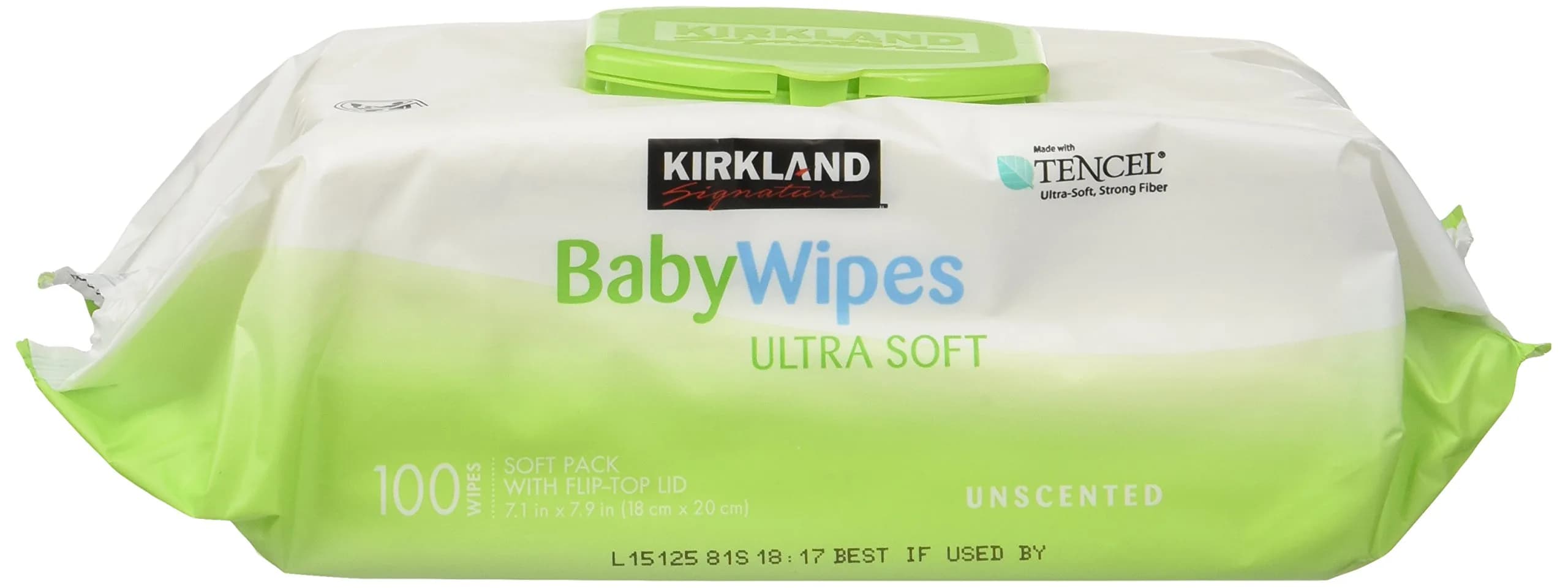 Kirkland Baby Wipes Unscented Ultra Soft with Flip Top Lid, 300 Count (100 Count x 3 Packs) | Hypoallergenic & Biodegradable — Wipes