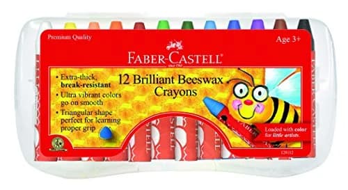 Faber-Castell Beeswax Jumbo Triangle Crayons 12 Count | Non-Toxic Art Supplies for Kids Ages 3+ thumbnail 1
