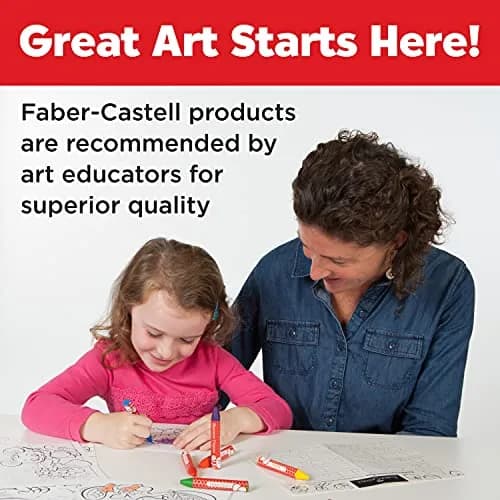 Faber-Castell Beeswax Jumbo Triangle Crayons 12 Count | Non-Toxic Art Supplies for Kids Ages 3+ thumbnail 6