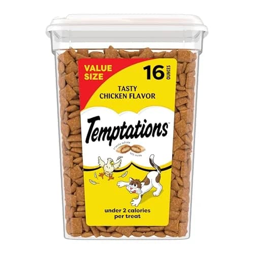 Temptations Classic Crunchy & Soft Cat Treats, Tasty Chicken Flavor, 454g (16 oz) | Irresistible Cat Snacks thumbnail 1