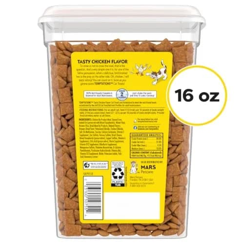 Temptations Classic Crunchy & Soft Cat Treats, Tasty Chicken Flavor, 454g (16 oz) | Irresistible Cat Snacks thumbnail 9