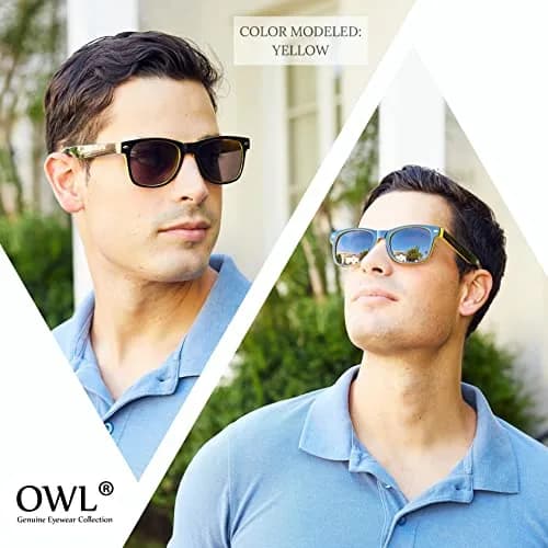 OWL 80's Stylish Retro Two Tone Party EDM Sunglasses | UV400 Protection, Unisex, Lightweight (70-120 chars) thumbnail 5