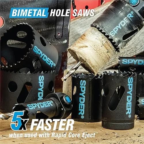 Spyder 600066 Rapid Core Eject Hole Saw, 1-Inch | Bi-metal Steel, Fast & Easy Cutting thumbnail 2