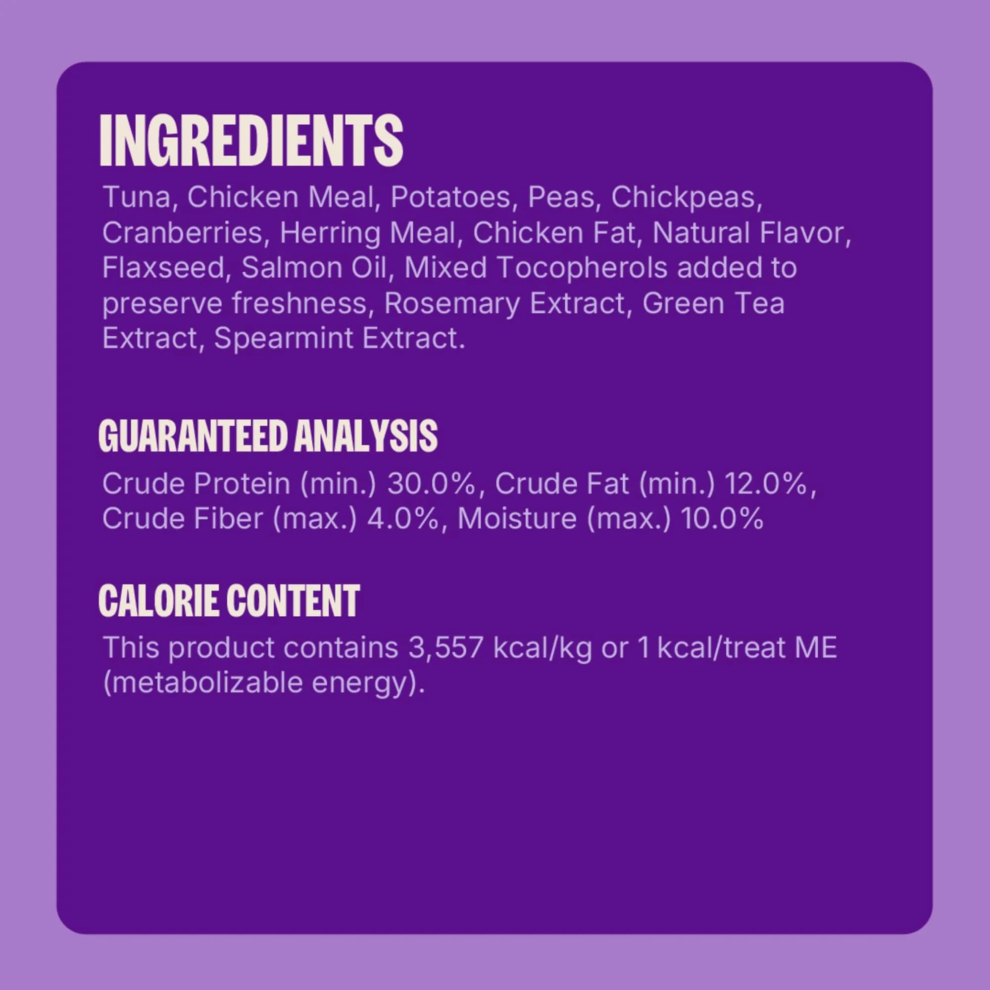 Wellness Kittles Crunchy Cat Treats, Tuna & Cranberry Flavor, 2 oz Bag | Grain-Free Dental Care for All Lifestages - view 7