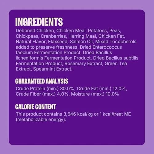 Wellness Kittles Crunchy Cat Treats, Chicken & Cranberry Flavor, 2 oz Bag | Grain-Free Dental Care for All Lifestages thumbnail 7
