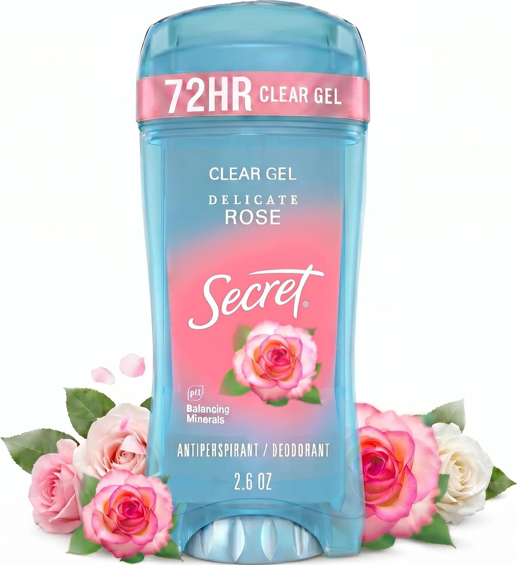 Secret Fresh Clear Gel Antiperspirant Deodorant for Women, Delicate Rose Scent, 72-Hour Odor Protection, 2.6 oz thumbnail 1