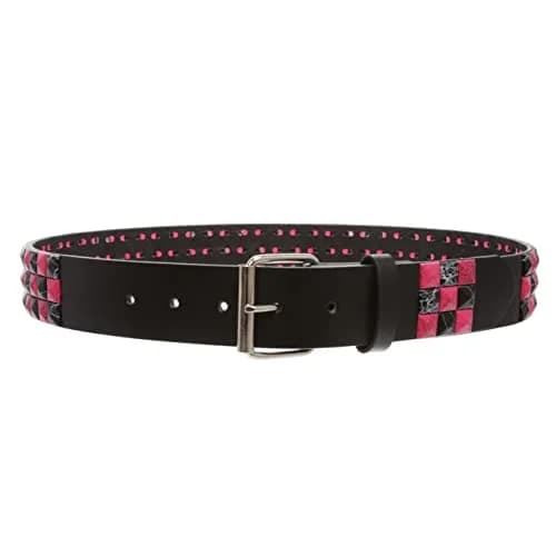 Beltiscool Pink Apparel Belt 38-40" Waist | Punk Rock Checkerboard Studded Style thumbnail 2