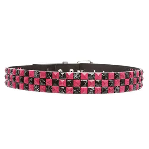 Beltiscool Pink Apparel Belt 38-40" Waist | Punk Rock Checkerboard Studded Style thumbnail 3
