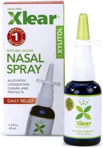 Xlear Natural Nasal Spray with Xylitol 1.5 fl oz (4.5 fl oz Total) | Cleanses & Moisturizes Nasal Passages thumbnail 1