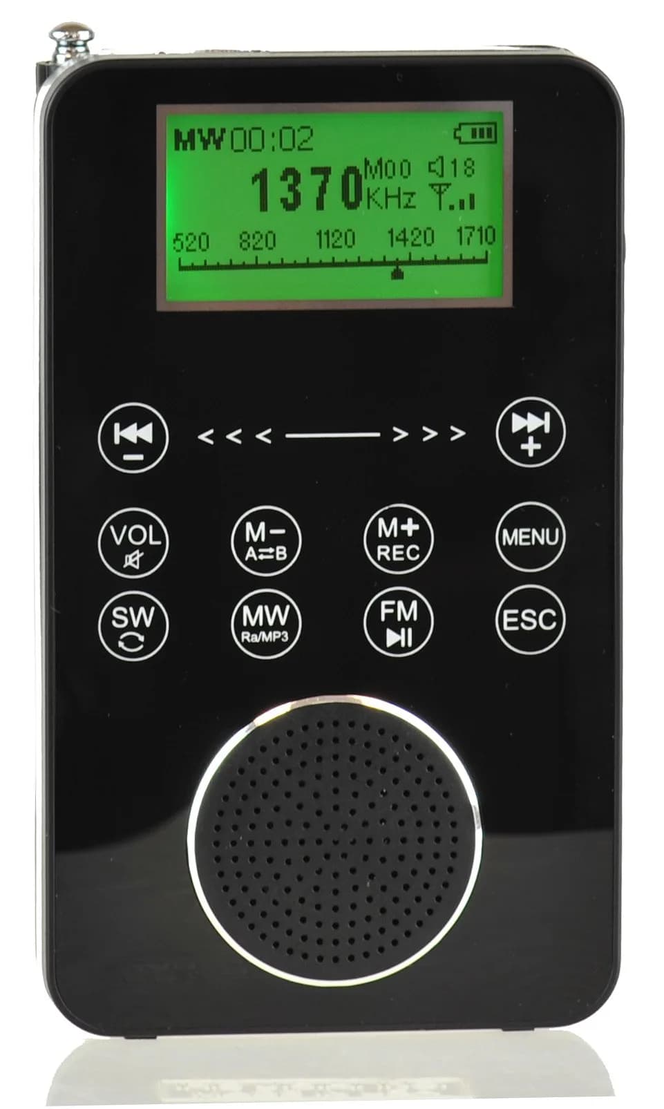 DEGEN DE1131 4-in-1 Touch Screen Portable Radio MP3 Player 4GB | Compact Pocket Radio with FM/AM/SW & Voice Recorder