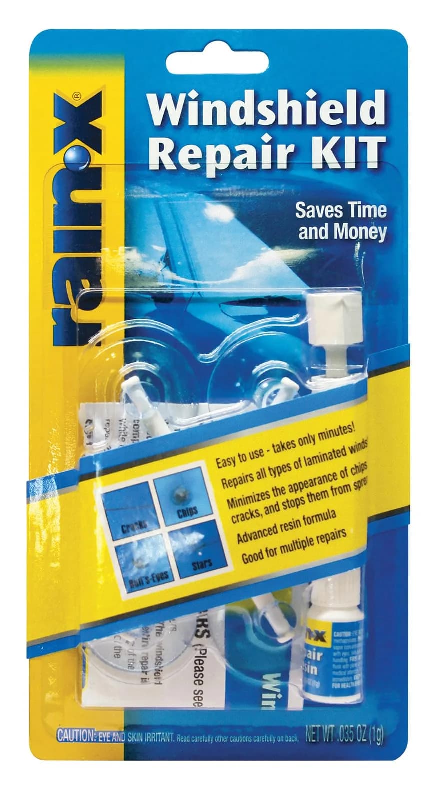 Rain-X 600001 Windshield Repair Kit | Stops Chips & Cracks, 12" Max Length