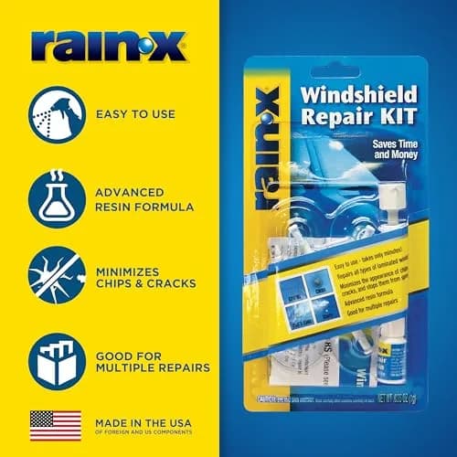 Rain-X 600001 Windshield Repair Kit | Stops Chips & Cracks, 12" Max Length thumbnail 2
