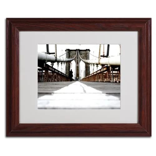 Trademark Fine Art Brooklyn Bridge by Yale Gurney with Wood Frame Artwork, 11 x 14-Inch | Contemporary Wall Art thumbnail 2