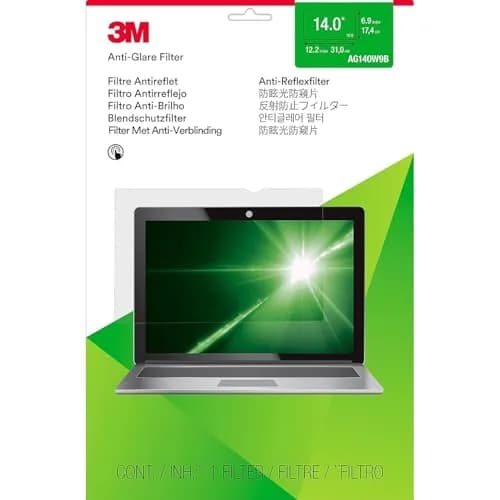 3M Anti-Glare Filter for 14" Widescreen Laptop (AG140W9B) | Reduces Reflections for Easier Use thumbnail 9