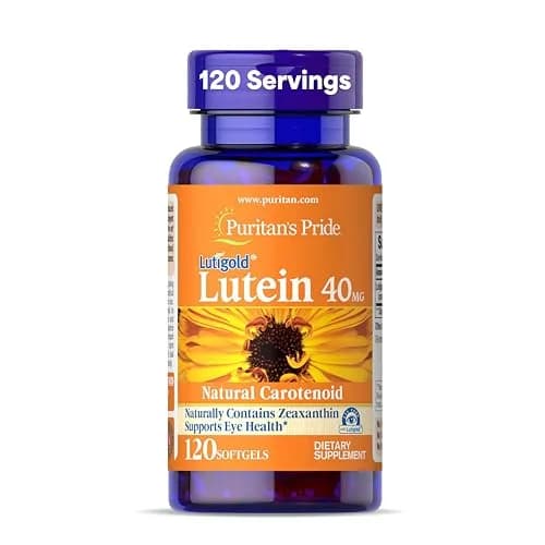 Puritan's Pride Premium Lutigold Lutein 40mg Softgels (120 Count) | Supports Eye Health & Filters Blue Light thumbnail 1