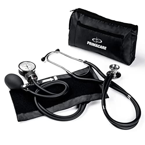 Primacare DS-9181-BK Aneroid Sphygmomanometer & Sprague Rappaport Stethoscope | Accurate Blood Pressure Kit for Professionals & Home Use thumbnail 1