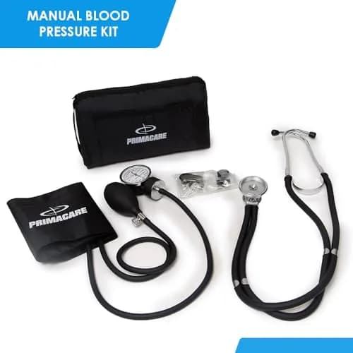 Primacare DS-9181-BK Aneroid Sphygmomanometer & Sprague Rappaport Stethoscope | Accurate Blood Pressure Kit for Professionals & Home Use thumbnail 2
