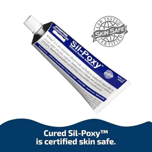 Smooth-On SIL-Poxy Silicone Rubber Adhesive 3 oz (88.7 ml) | Bonds Silicone to Silicone & Other Surfaces thumbnail 4