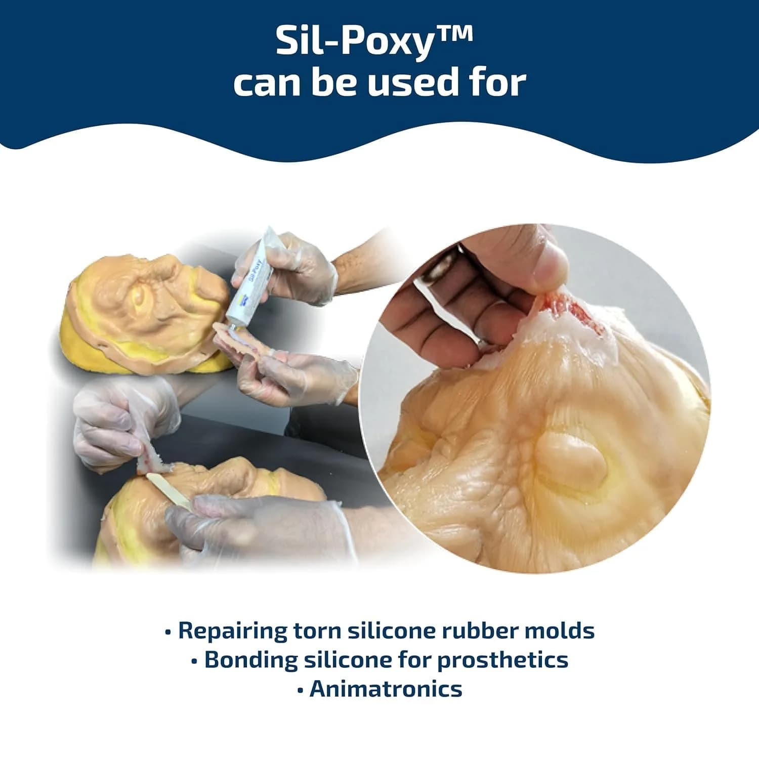 Smooth-On SIL-Poxy Silicone Rubber Adhesive 3 oz (88.7 ml) | Bonds Silicone to Silicone & Other Surfaces - view 5