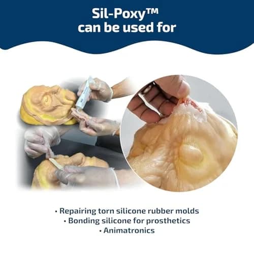 Smooth-On SIL-Poxy Silicone Rubber Adhesive 3 oz (88.7 ml) | Bonds Silicone to Silicone & Other Surfaces thumbnail 5