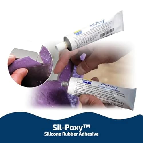 Smooth-On SIL-Poxy Silicone Rubber Adhesive 3 oz (88.7 ml) | Bonds Silicone to Silicone & Other Surfaces thumbnail 2