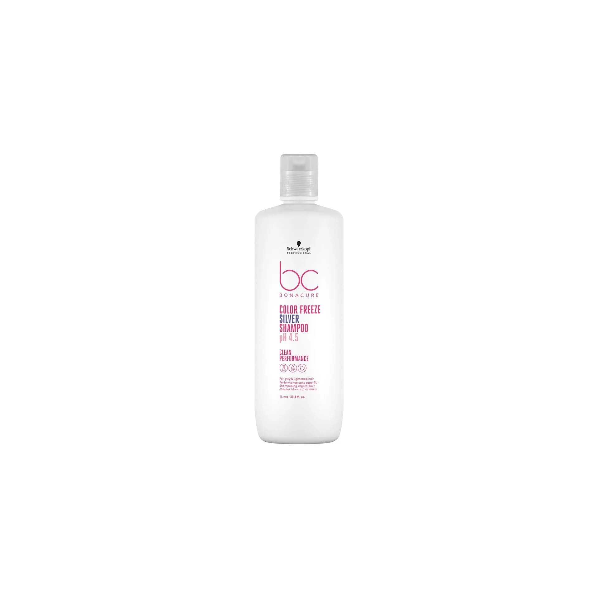 Schwarzkopf Professional BC Bonacure pH 4.5 Color Freeze Micellar Silver Shampoo, 33.8 oz | Cool Tone Refresh & Color Care