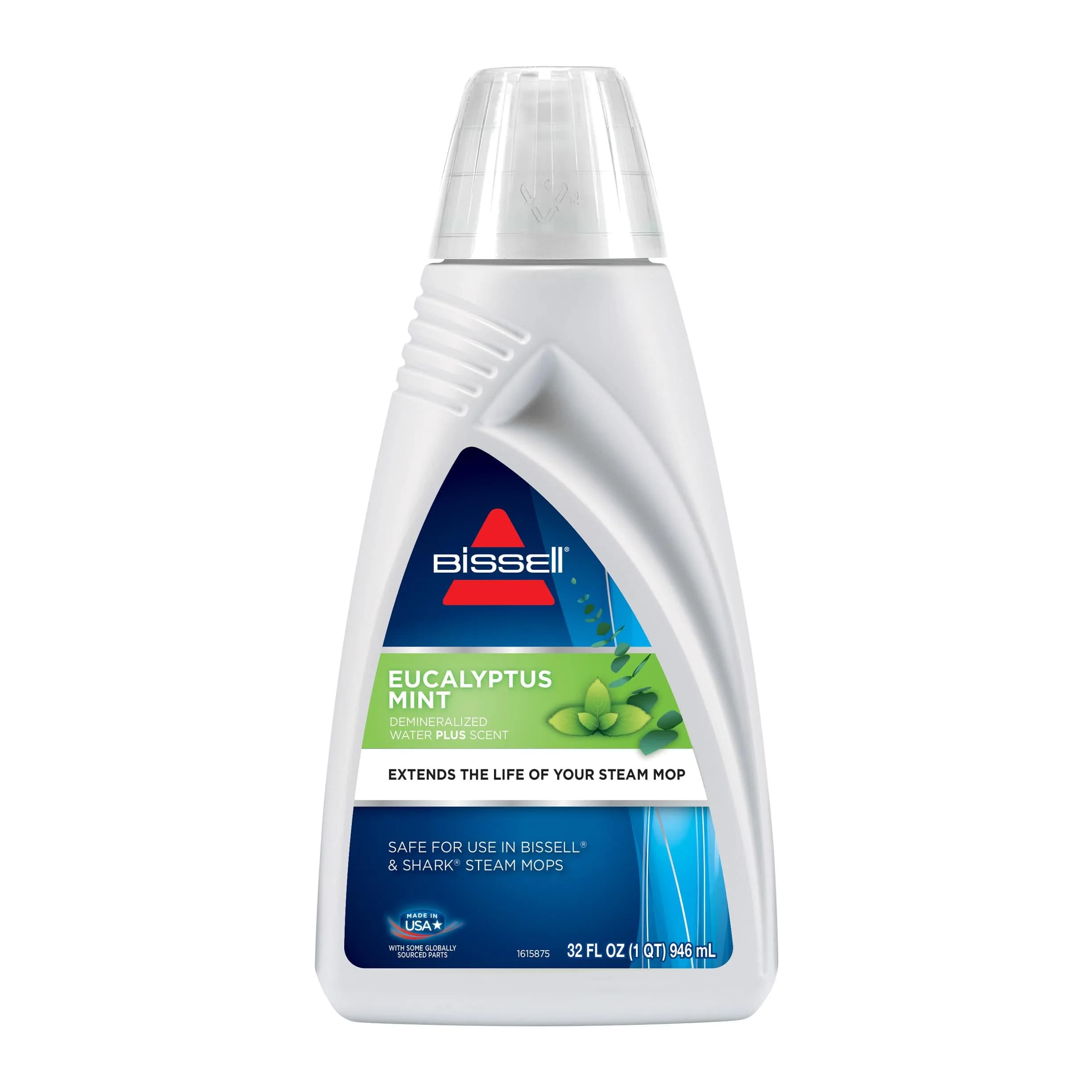 BISSELL Eucalyptus Mint Demineralized Steam Mop Water 946ml (32 oz) | Extends Machine Life
