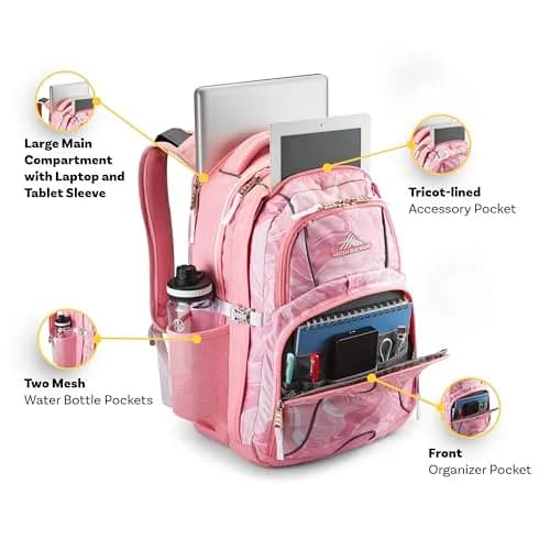 High Sierra Swerve Laptop Backpack 36.5L (19 x 13 x 7.75-Inch) | Padded 17-Inch Laptop Compartment & Tablet Sleeve thumbnail 4