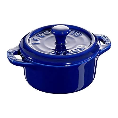 STAUB Ceramic Dutch Oven 3-piece Mini Round Cocotte Dark Blue | Oven & Microwave Safe thumbnail 2
