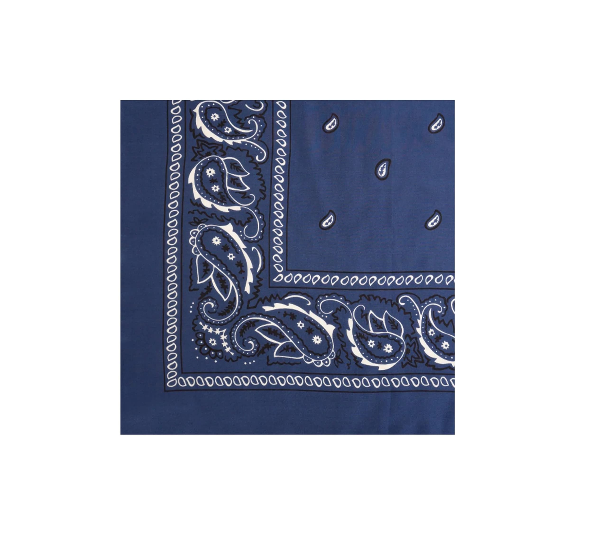 Wyoming Traders Silk Scarf Navy 34.5x34.5 | 100% Virgin Silk, Hand Rolled Borders - main product image