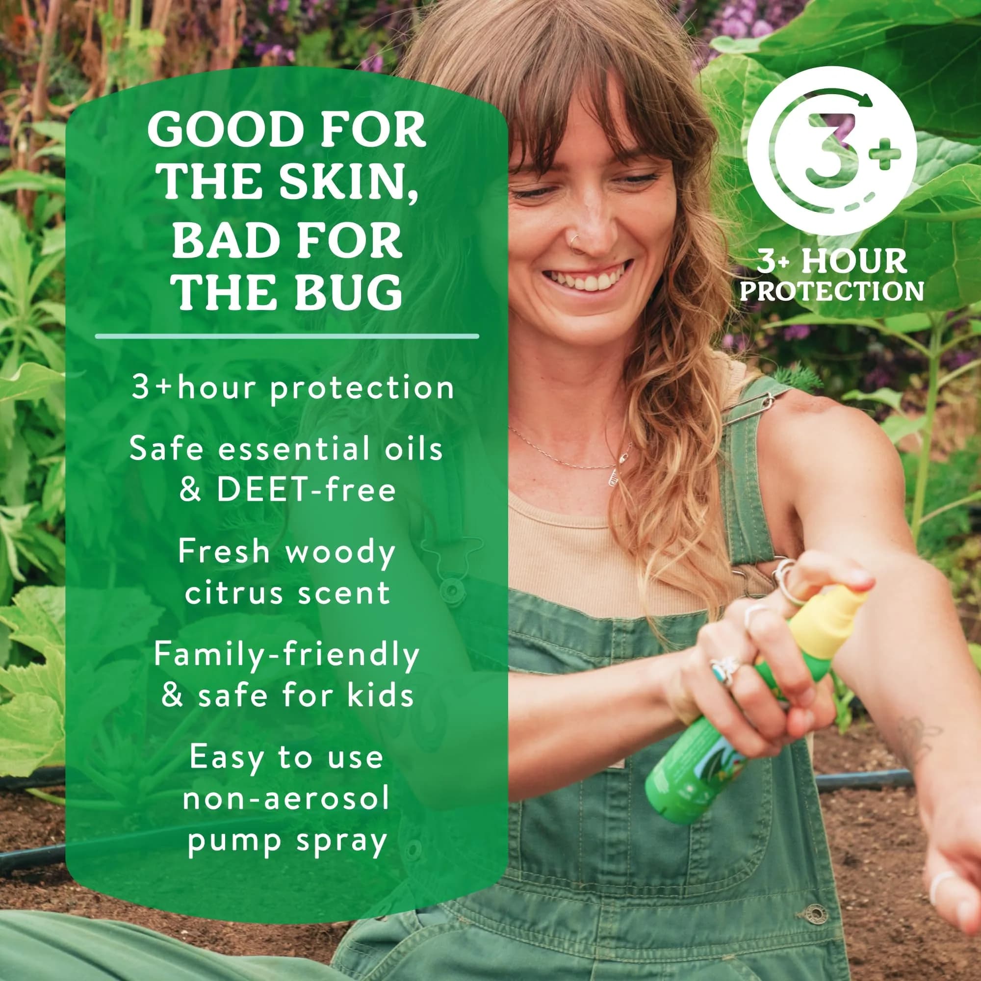 Badger Natural Bug Spray Travel Size 80ml (2.7 Fl Oz) | Family Friendly All Natural Mosquito Repellent - view 2