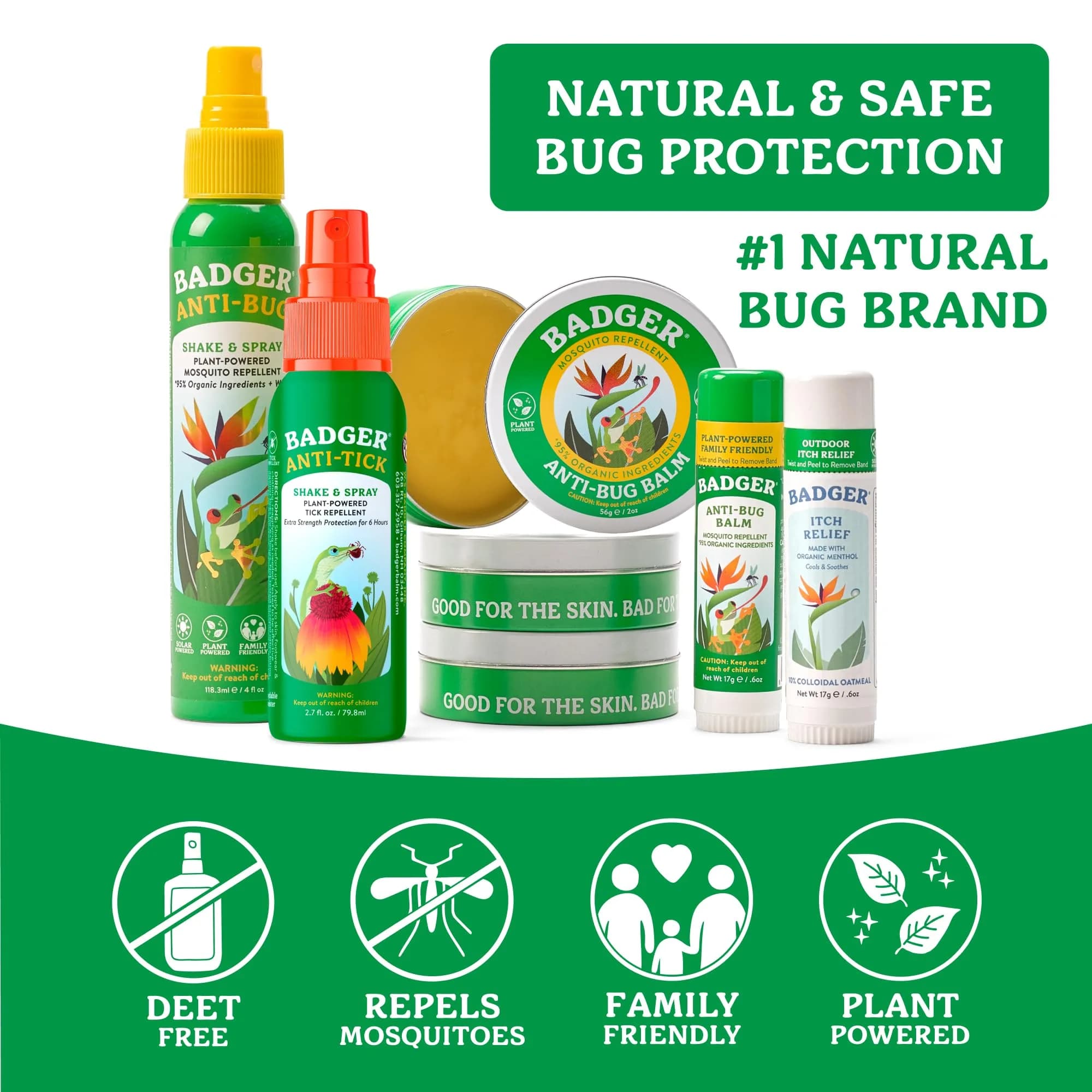 Badger Natural Bug Spray Travel Size 80ml (2.7 Fl Oz) | Family Friendly All Natural Mosquito Repellent - view 4