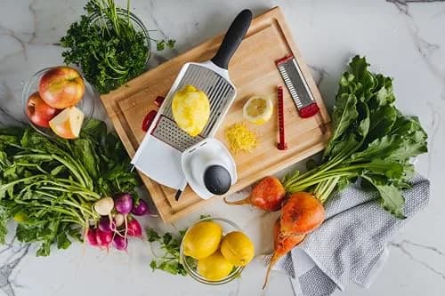 Cuisipro Silver Mandoline Slicer with 6 Thickness Settings & 3 Blades | 36.07 cm (14.2 in) Length thumbnail 5