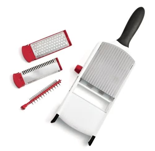Cuisipro Silver Mandoline Slicer with 6 Thickness Settings & 3 Blades | 36.07 cm (14.2 in) Length thumbnail 2