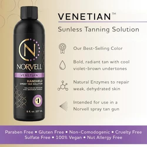 Norvell Venetian Sunless Tanning Solution 8 Fl Oz | Long-Lasting, Streak-Free, Natural Bronze Glow thumbnail 2