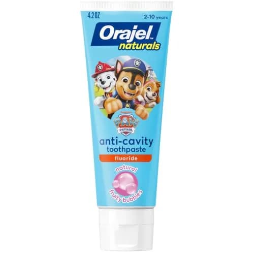 Orajel Naturals PAW Patrol Kids Fluoride Toothpaste 120ml (4.2 Oz) | Cavity Protection & Healthy Gums thumbnail 1
