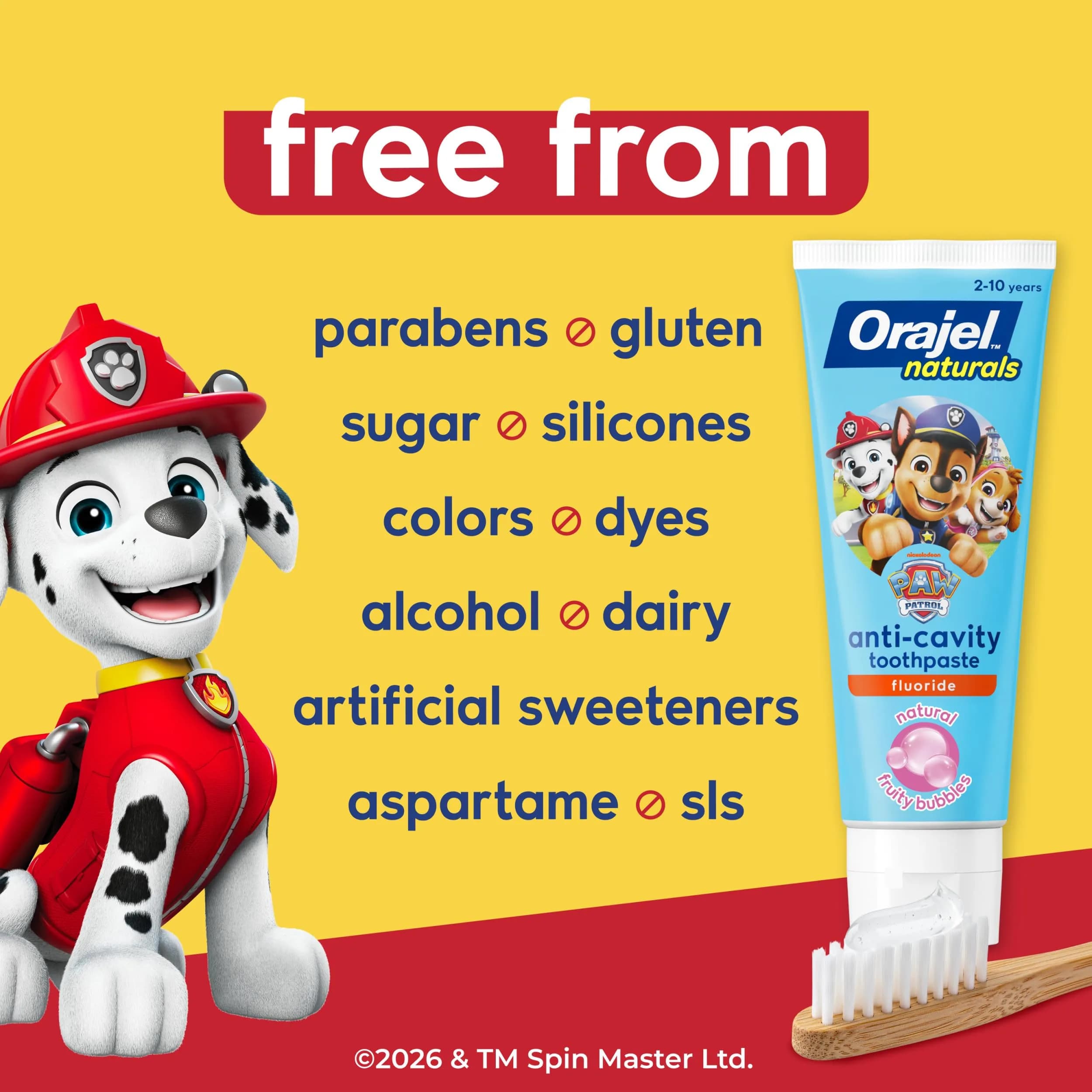 Orajel Naturals PAW Patrol Kids Fluoride Toothpaste 120ml (4.2 Oz) | Cavity Protection & Healthy Gums - view 5