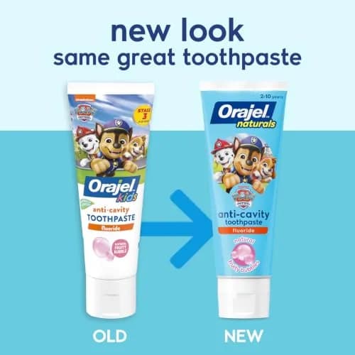 Orajel Naturals PAW Patrol Kids Fluoride Toothpaste 120ml (4.2 Oz) | Cavity Protection & Healthy Gums thumbnail 2