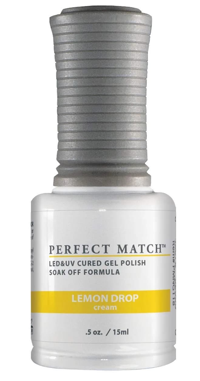 LeChat Perfect Match Gel Polish Lemon Drop 0.5 Fl Oz (15ml) | Soak Off Formula for Natural Nails - main product image