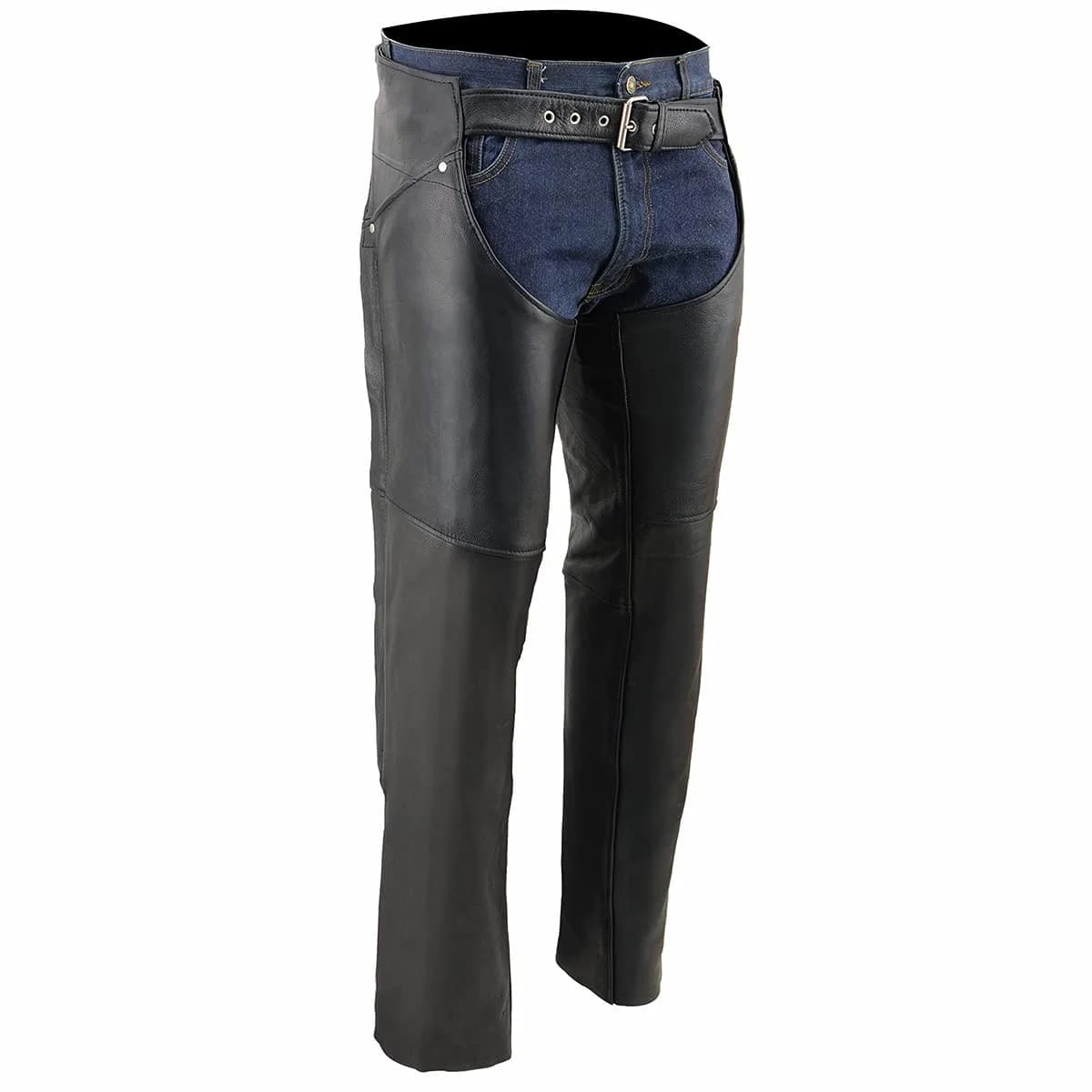 Milwaukee Leather Women's Chaps (Black, XXX-Large) | Leather Motorcycle Gear for Women