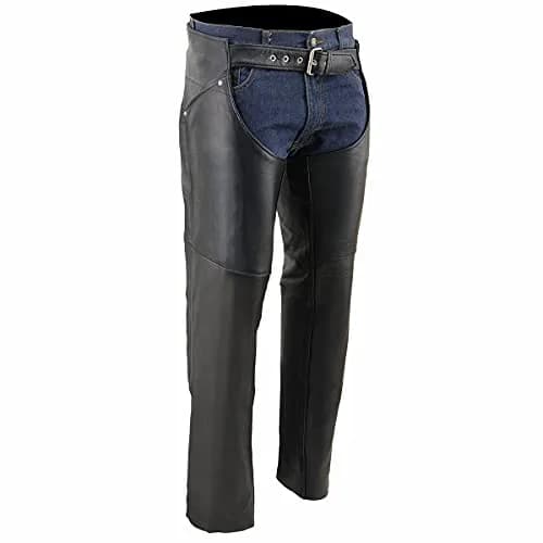 Milwaukee Leather Women's Chaps (Black, XXX-Large) | Leather Motorcycle Gear for Women thumbnail 1