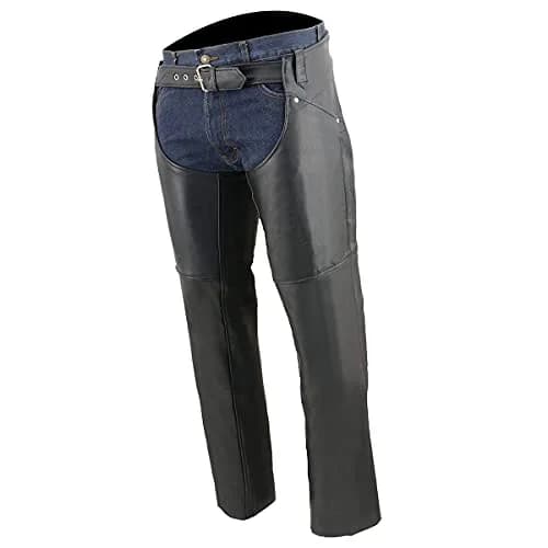 Milwaukee Leather Women's Chaps (Black, XXX-Large) | Leather Motorcycle Gear for Women thumbnail 5