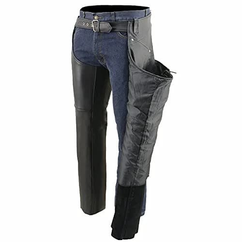 Milwaukee Leather Women's Chaps (Black, XXX-Large) | Leather Motorcycle Gear for Women thumbnail 7