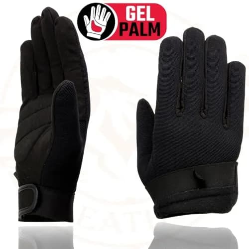 Milwaukee Leather SH44612 Men's Black Textile Mesh Gel Palm Motorcycle Gloves XS | Amara Cloth Bottom thumbnail 7