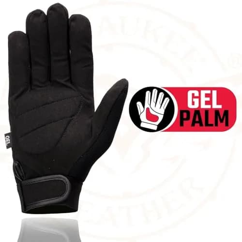Milwaukee Leather SH44612 Men's Black Textile Mesh Gel Palm Motorcycle Gloves XS | Amara Cloth Bottom thumbnail 2