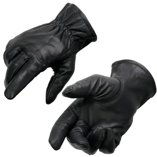 Milwaukee Leather SH734 Men's Black Thermal Lined Leather Motorcycle Gloves w/Cinch Wrist Closure - Large | Cold Weather Gloves thumbnail 1