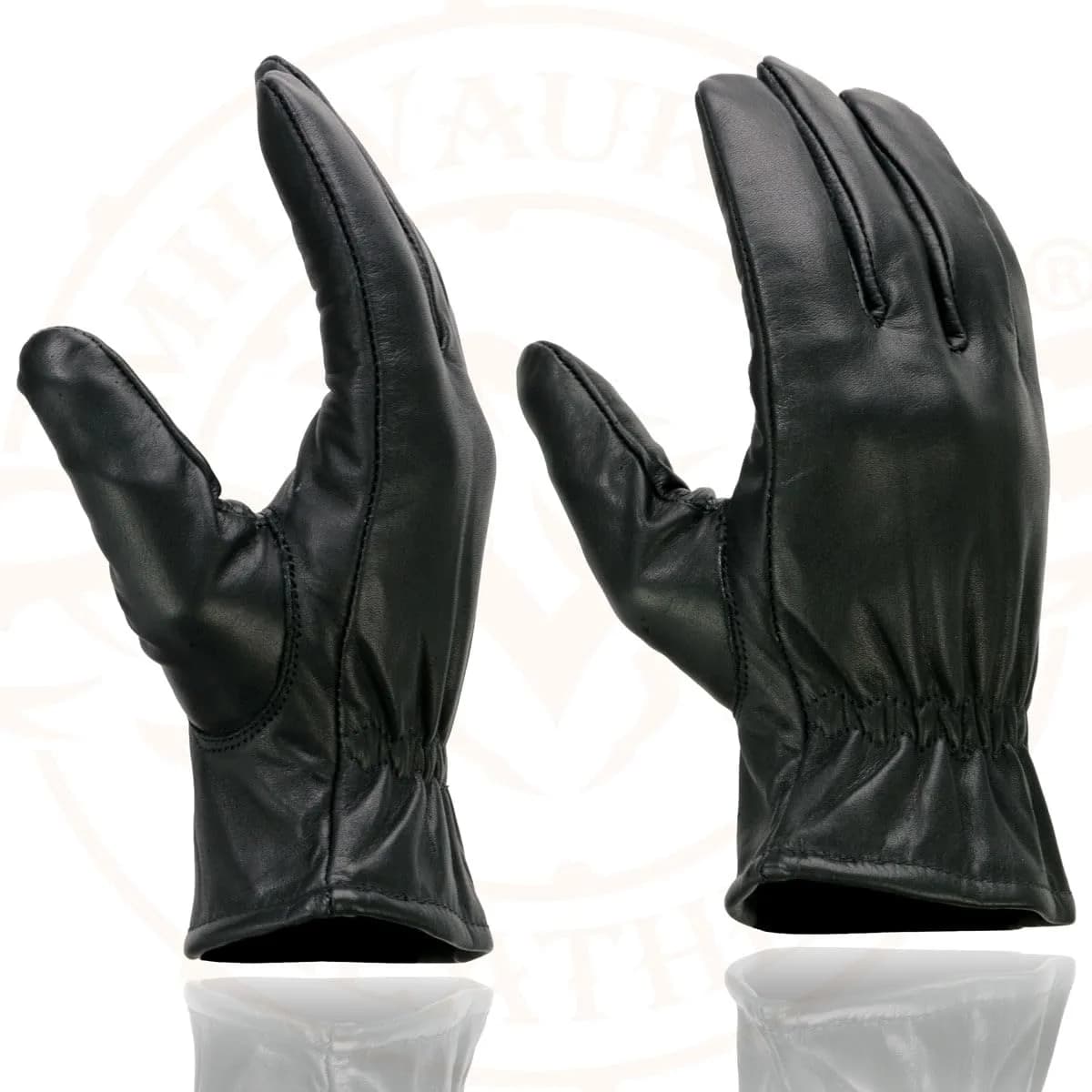 Milwaukee Leather SH734 Men's Black Thermal Lined Leather Motorcycle Gloves 2cm (0.78in) | Cold Weather Riding Gear - view 2