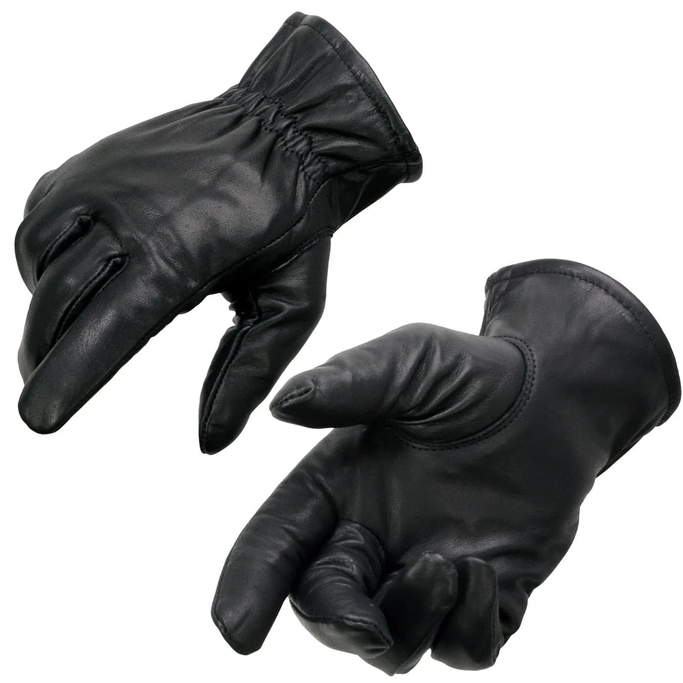 Milwaukee Leather SH734 Men's Black Thermal Lined Leather Motorcycle Gloves w/Cinch Wrist Closure - 3X-Large | Warm, Weather-Resistant Riding Gear — Black