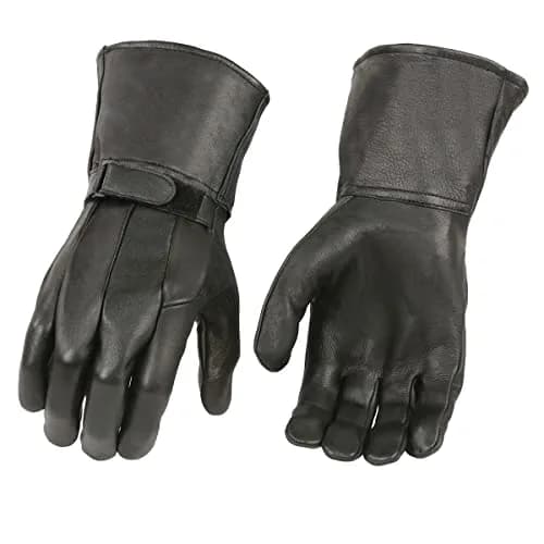 Shaf International Men's Deerskin Gloves X-Small | Thermal Lined Motorcycle Gauntlet thumbnail 1